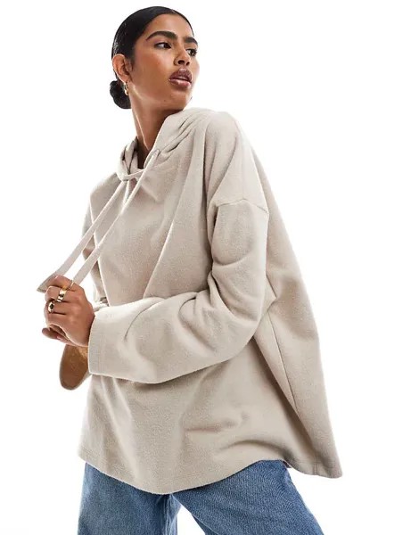 ASOS Design – Очень мягкая толстовка оверсайз теплого кремового цвета, однотонная
