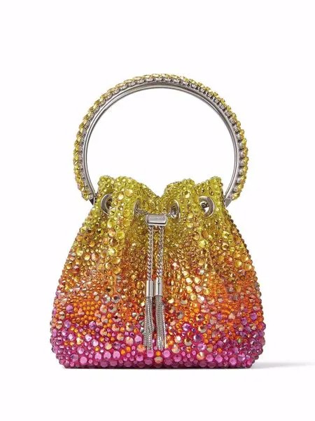 Jimmy Choo сумка-ведро Bon Bon с кристаллами