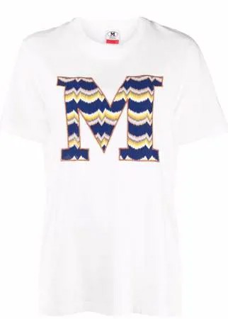M Missoni футболка с нашивкой-логотипом