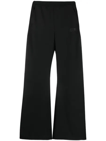 MM6 Maison Margiela расклешенные брюки с завышенной талией, черный