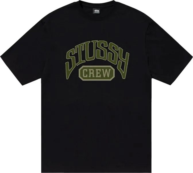 Футболка Stussy Crew Tee 'Black', черный