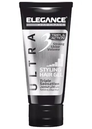 Elegance гель для волос супер сильной фиксации Triple Action Gel White, 150 мл