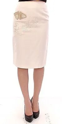Белая хлопковая юбка с цветочной вышивкой Andrea Incontri IT40/US6/ EU36/ S Рекомендуемая розничная цена 700 долларов США