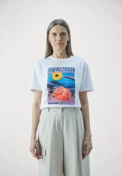 Футболка с принтом WOMENS SER UN SOL PS Paul Smith, белый