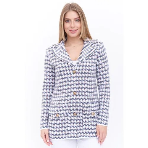 Пиджак Текстильная Мануфактура, размер 56, синий, белый