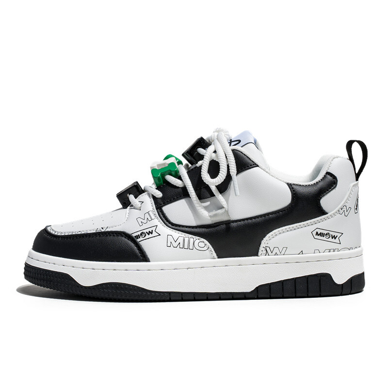 Кроссовки MIIOW Trend Party Series Skateboarding Shoes Unisex Low-top, черный/белый