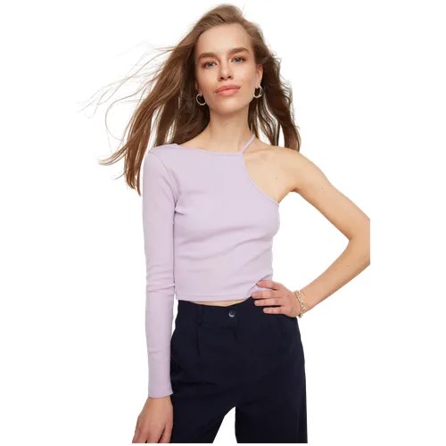 Футболка TRENDYOL женская, модель: TWOSS22BZ0214, цвет: LILAC, размер: M