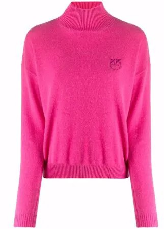 PINKO водолазка с вышитым логотипом