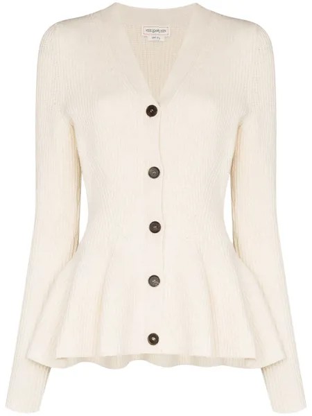 Alexander McQueen peplum hem V-neck cardigan