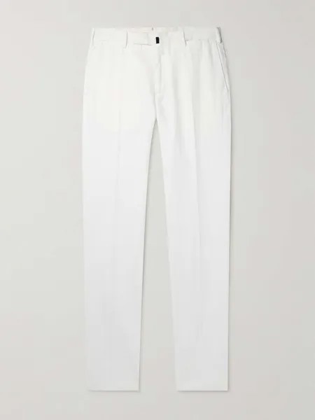 Льняные брюки облегающего кроя Venezia 1951 INCOTEX, белый