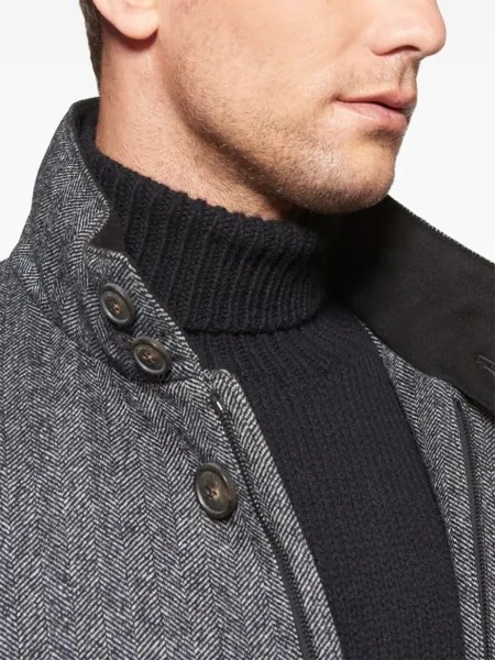 Пальто из смесовой вирджинской шерсти и кашемира Norwegian Wool, серый