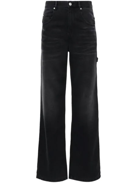 ISABEL MARANT широкие джинсы Bymara Carpenter с завышенной талией, черный