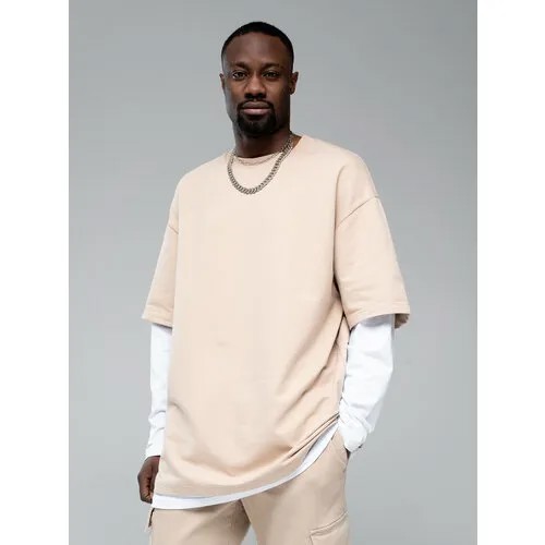 Лонгслив Чебоксарский Трикотаж, размер XL50/2XL52, , бежевый
