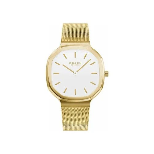 Наручные часы OBAKU V253LXGWMG, золотой, белый