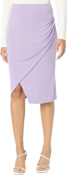 Прозрачная юбка с запахом MONROW, цвет Aster Purple