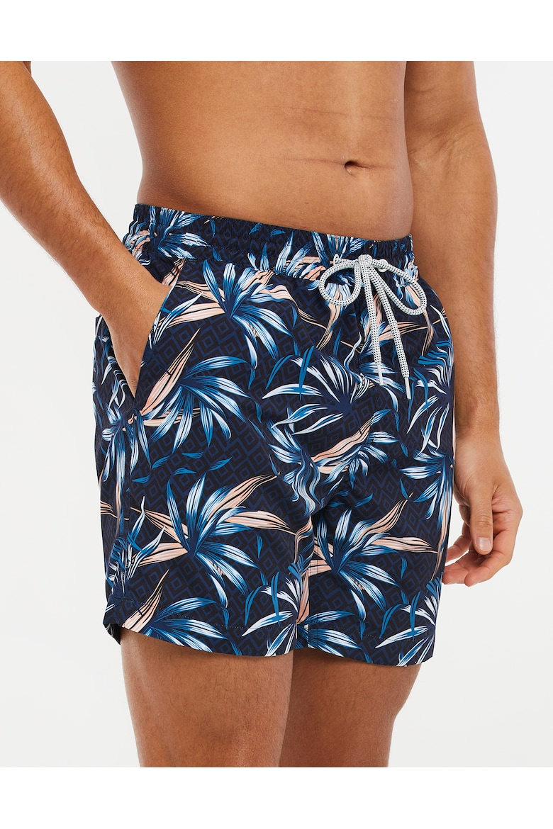 Пляжные шорты Morro 3643 с тропическим узором Threadbare, синий