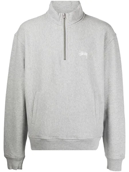 Stussy mock-neck zip-up sweatshirt