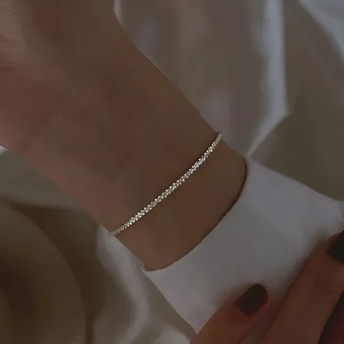 Браслет-цепочка SAGE, 1 шт., серебристый
