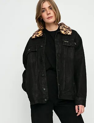 Черная джинсовая куртка Vans Strauberry женская повседневная верхняя одежда