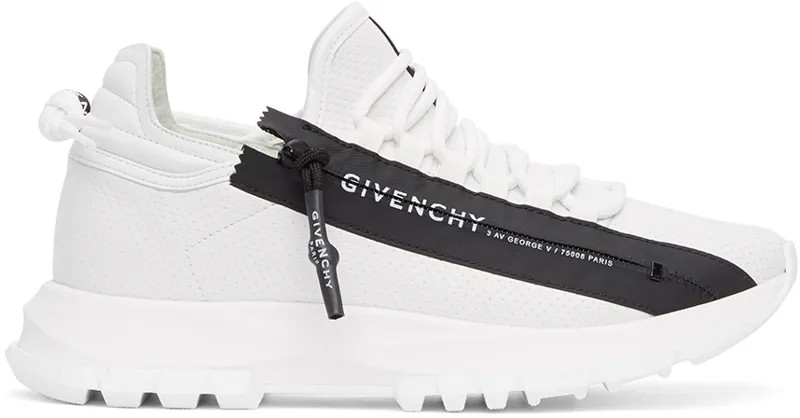 Белые низкие кеды на молнии Spectre Givenchy