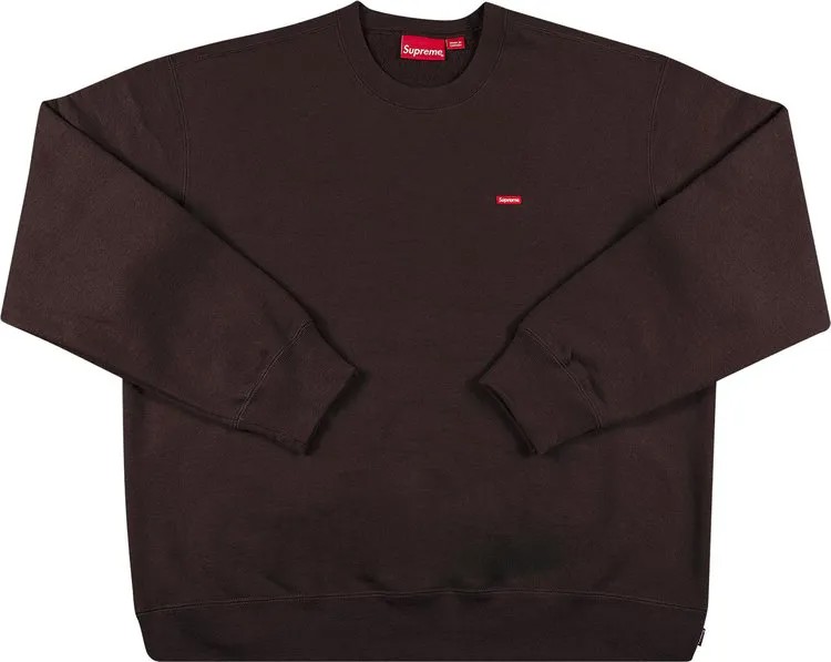 Толстовка Supreme Small Box Crewneck 'Dark Brown', коричневый