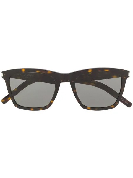 Saint Laurent Eyewear солнцезащитные очки в квадратной оправе черепаховой расцветки
