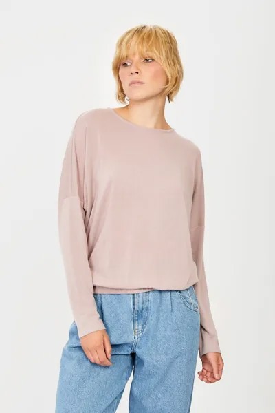 Лонгслив женский Baon B211506 розовый XXL