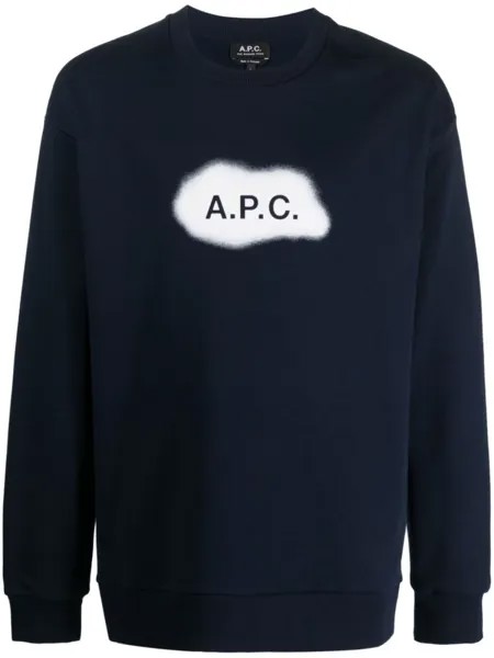A.P.C. толстовка с логотипом, синий