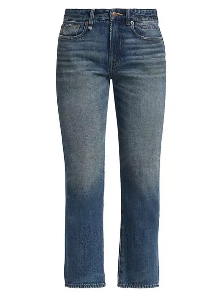 Укороченные джинсы Romeo с низкой посадкой R13, цвет dane indigo