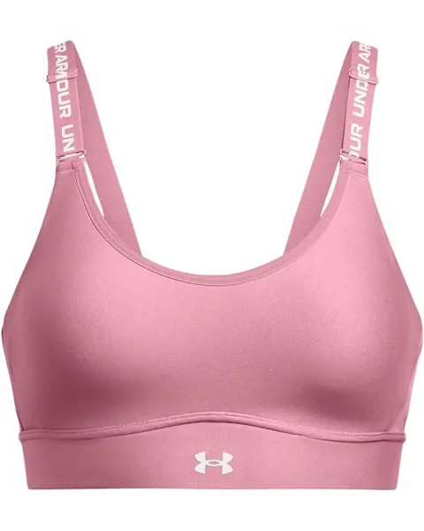 Спортивный бюстгальтер Under Armour Infinity Mid Impact, цвет Pink Elixir/White