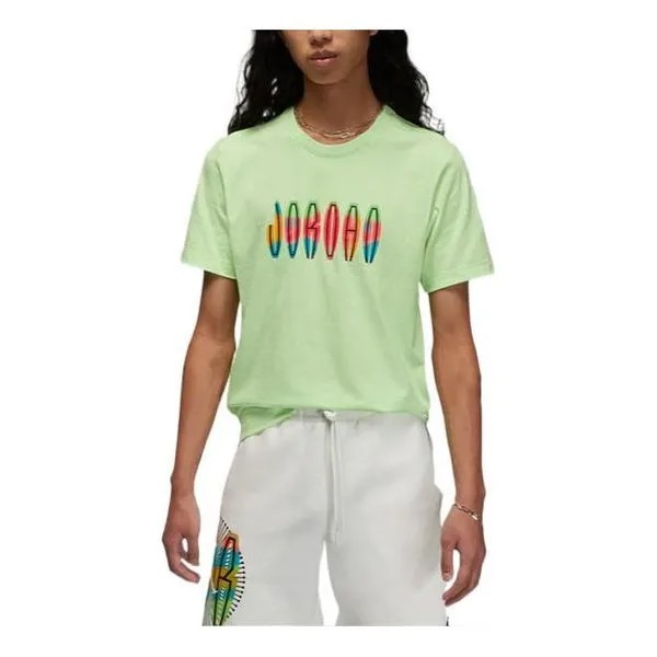 Футболка Air Jordan Alphabet Round Neck Short Sleeve T-Shirt Men's Green, зеленый