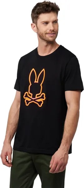 Футболка с вышитым рисунком Santa Monica Psycho Bunny, черный