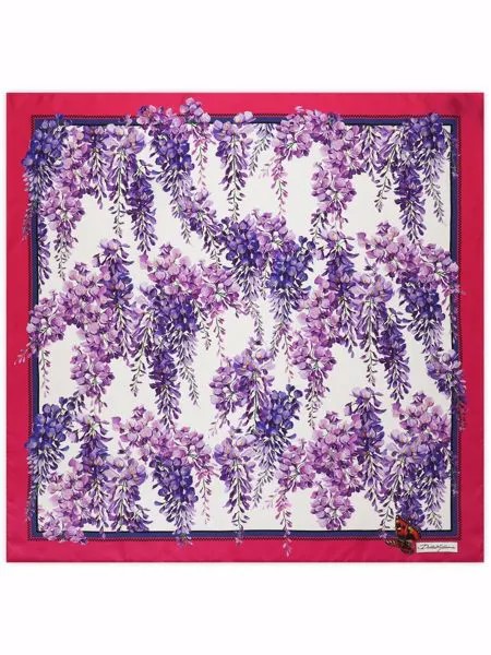 Dolce & Gabbana шелковый платок с цветочным принтом
