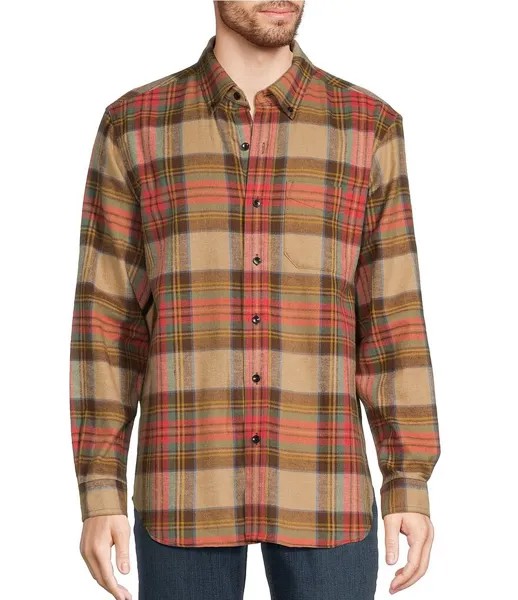L.L.Bean Stewart Scotch клетчатая рубашка из португальской фланели с длинными рукавами, мультиколор