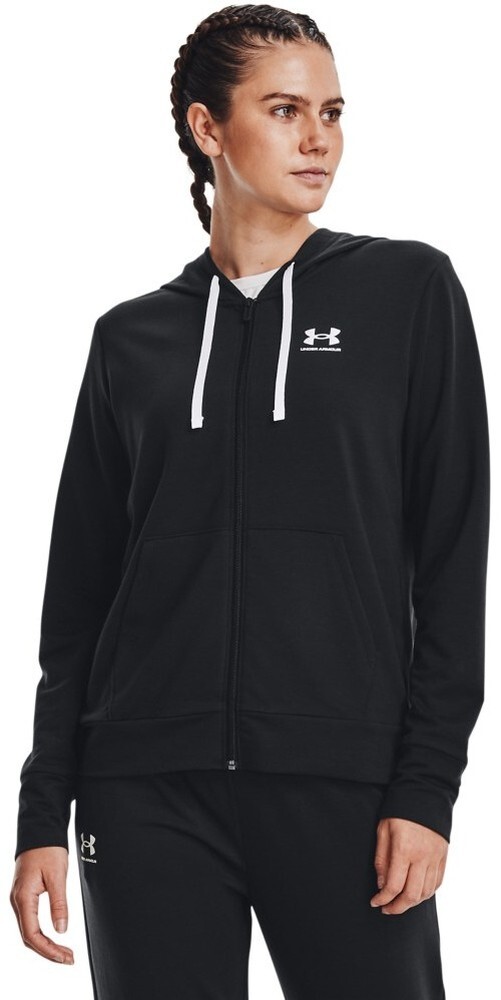 Толстовка Under Armour Hoodie UA Rival Terry Full Zip Hoodie, серый