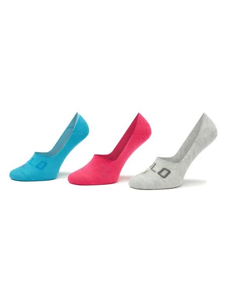 Комплект из 3 женских носков-кроссовок Polo Ralph Lauren, мультиколор