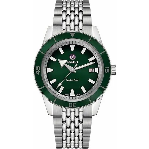 Наручные часы RADO, зеленый, серебряный