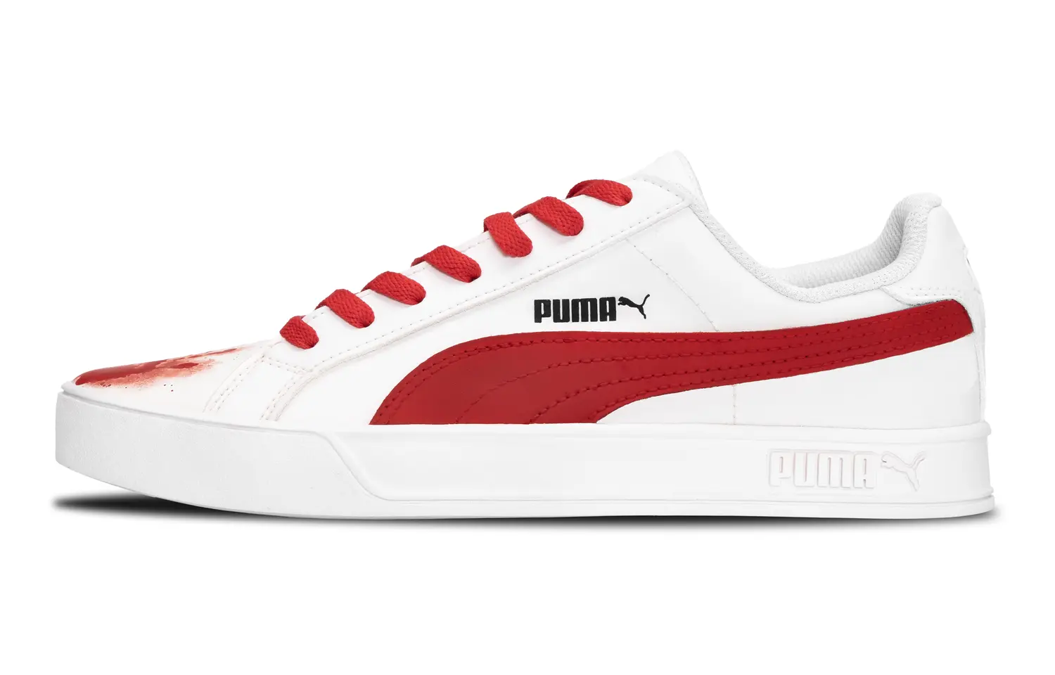 Кроссовки Puma Smash Vulc Skateboarding Shoes Unisex Low-top White/red, красный