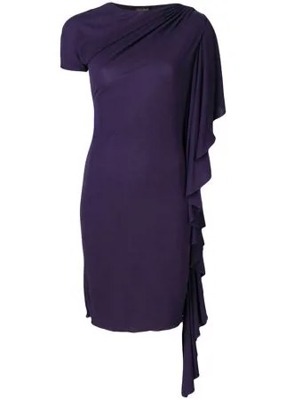 Jean Paul Gaultier Pre-Owned драпированное платье с рукавами с оборками