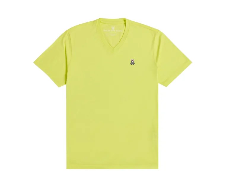 Классическая мужская футболка Psycho Bunny с v-образным вырезом Lemon Tonic B6U100N1PC-LNC, желтый