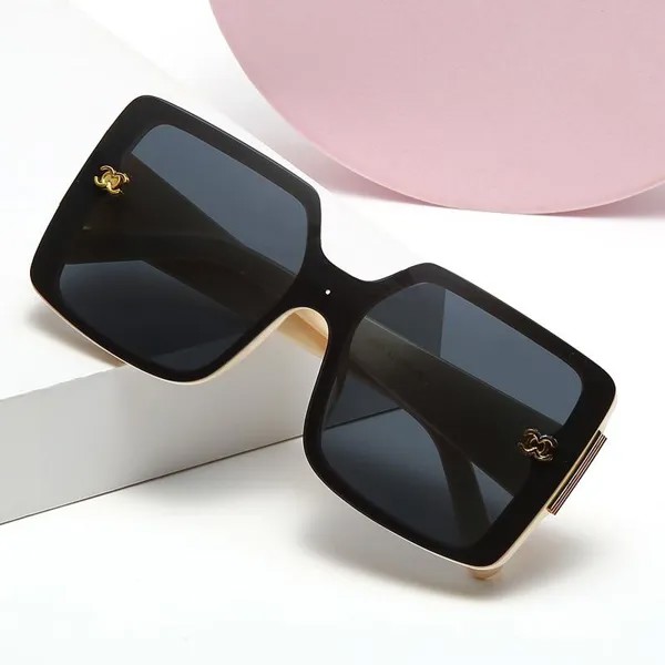 Роскошный бренд Дизайнер ВинтажНые негабаритные квадратные солнцезащитные очки Женщины Классика Популярная большая оправа Солнцезащитные очки для женщин UV400