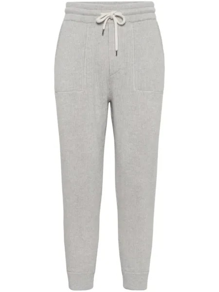 Brunello Cucinelli кашемировые спортивные брюки, серый