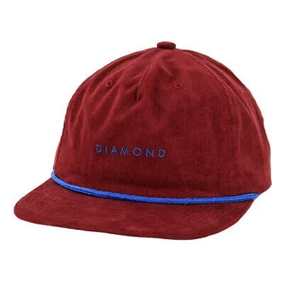 Diamond Supply Co Leeway HOL18 Snapback Hat (бордовый) Мужская вельветовая кепка