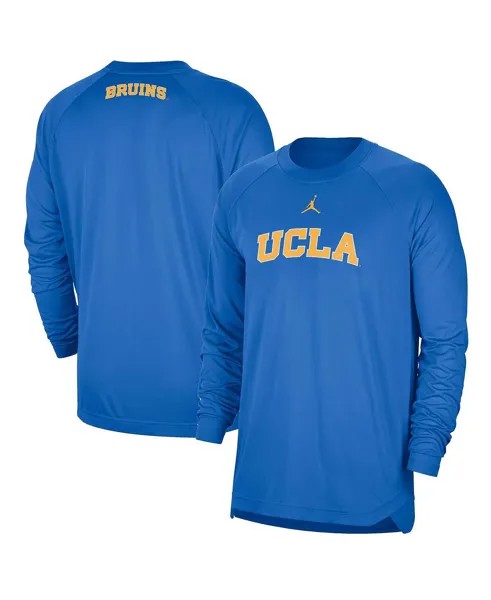 Мужская брендовая синяя футболка реглан UCLA Bruins Basketball Spotlight Performance Jordan