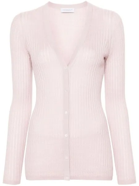Gabriela Hearst кардиган Emma в рубчик, розовый