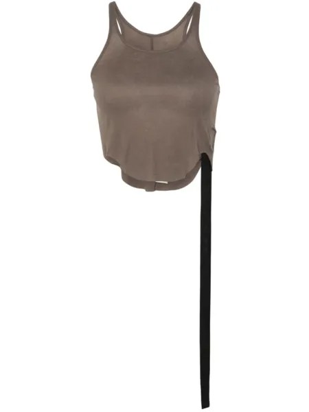 Rick Owens DRKSHDW укороченный топ асимметричного кроя, коричневый