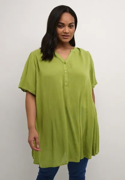 Туника AMI PUFF Kaffe Curve, цвет calla green