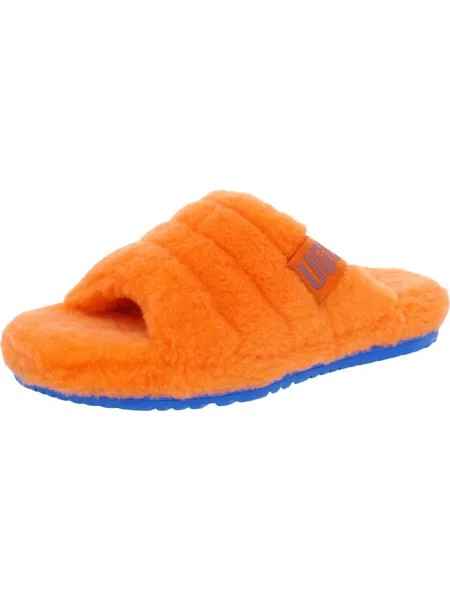 Мужские меховые шлепанцы Fluff You UGG, цвет Orange/Blue