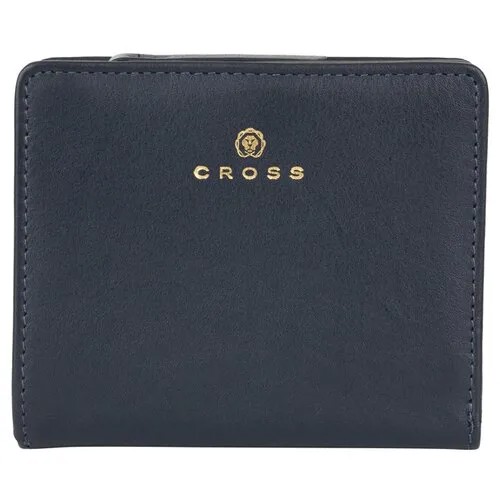 Кошелёк Cross Monaco Navy, кожа наппа, гладкая, тёмно-синий, 11x9x2,5 см