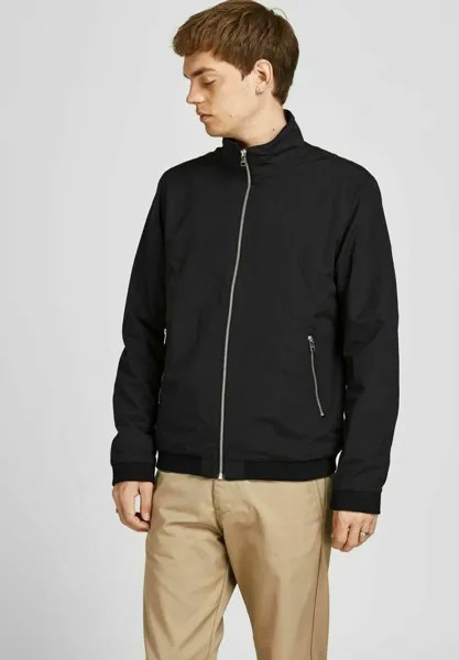 Куртка-бомбер JJERUSH HARRINGTON Jack & Jones, черный